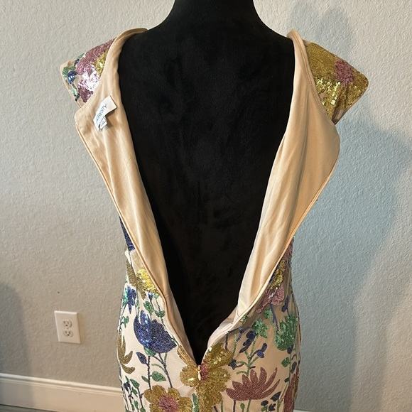 NWOT SHEIN (FAERIESTY - XL) Formal Floral Sequence Gown - Picture 8 of 14